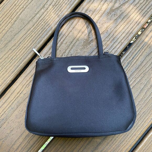 Esprit Y2K Mini Nylon Purse Color Black - Picture 1 of 10